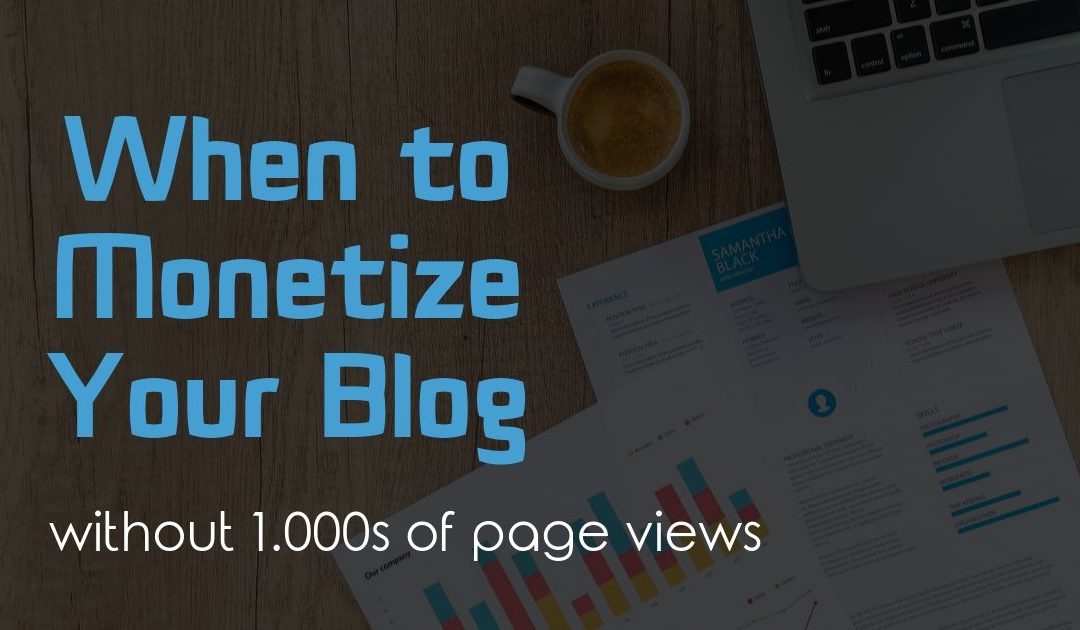 When to Monetize Your Blog [Without 1.000s of Page Views]