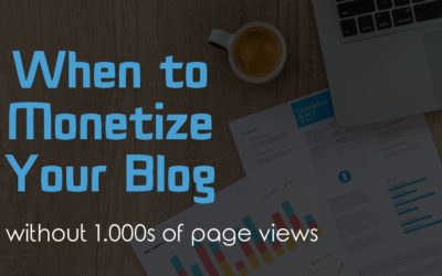 When to Monetize Your Blog [Without 1.000s of Page Views]